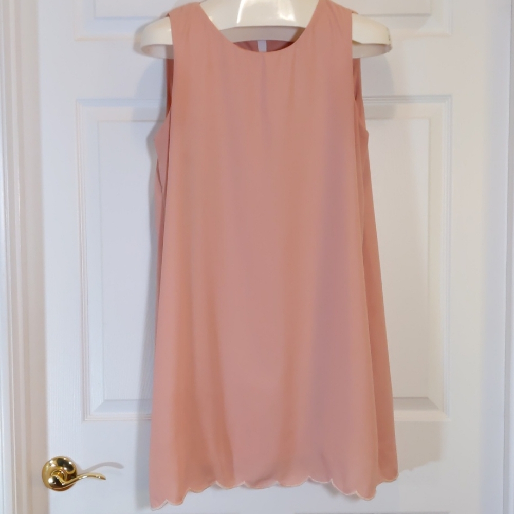 Pink Sleeveless Lily Rose Dress, Fully Lined